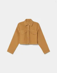Truckerjacke aus Baumwolle mit Kontrastfarbe